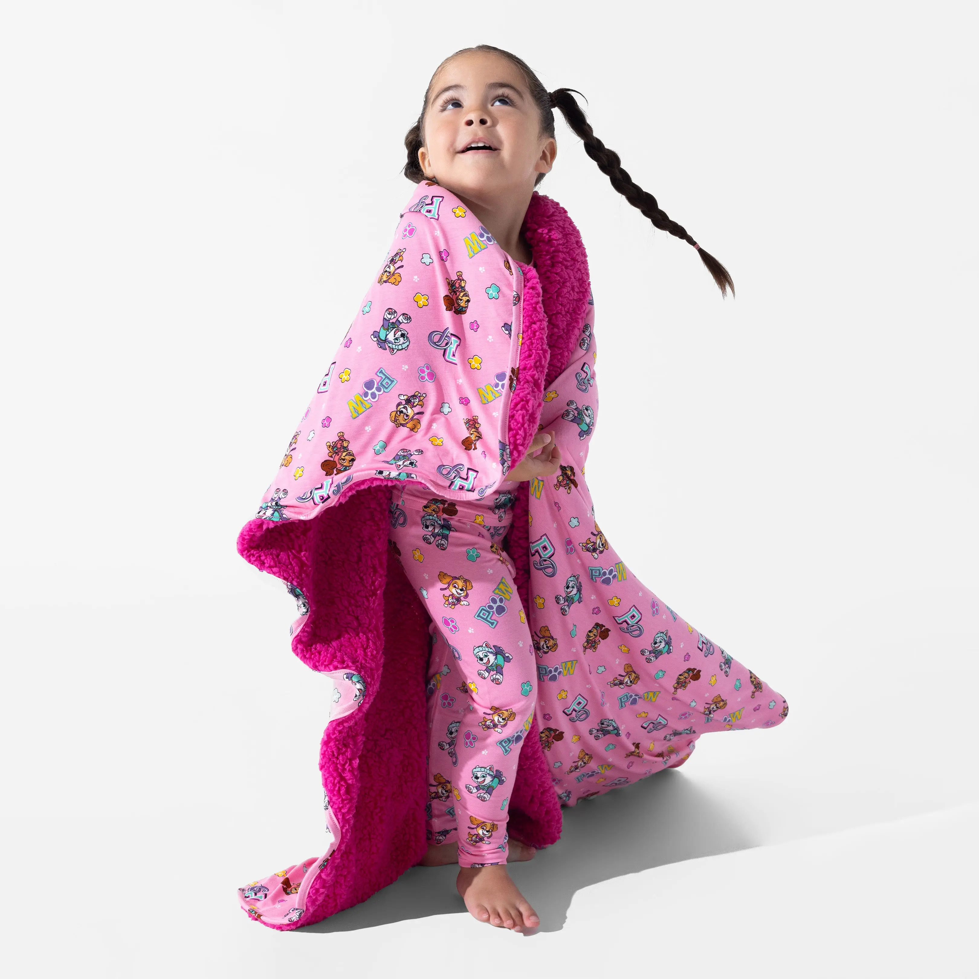 PAW Patrol: Varsity Pink Bamboo Sherpa Blanket PAW Patrol: Varsity Pink Bamboo Sherpa Blanket
