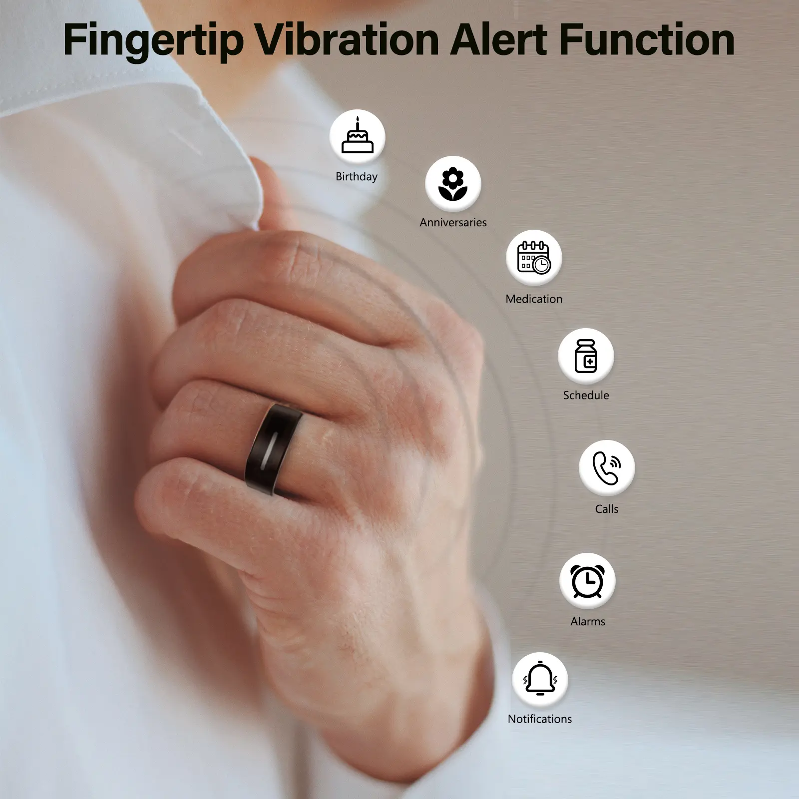 AIZO VENTIX Smart Ring for Men Women Fitness Health Tracker Ring Ceramic with Heart Rate, SpO2, Blood Pressure, Sleep Monitoring, Step & Calorie Counter, No Subscription Fees - TikTok Shop AIZO VENTIX Smart Ring for Men Women Fitness Health Tracker Ring Ceramic with Heart Rate, SpO2, Blood Pressure, Sleep Monitoring, Step & Calorie Counter, No Subscription Fees - TikTok Shop