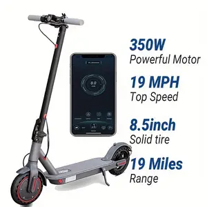 LADPED LP80 350W Foldable Electric Scooter for Adults & Teens, 8.5" Anti-skid Solid Tires, 19 Mile Range&3 Speed Modes, LCD Display, Puncture-Resistant,Taillight - el, , Or Exploring Neighborhood High-Spe Commuting power scooter