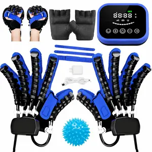 Upgraded rehabilitation robotic gloves for hand recovery, designed for patients with hemiparesis and spasticity; includes a finger trainer with adjustable intensity, robotic training gloves, finger exerciser, advanced finger separation trainer; a heartwar
