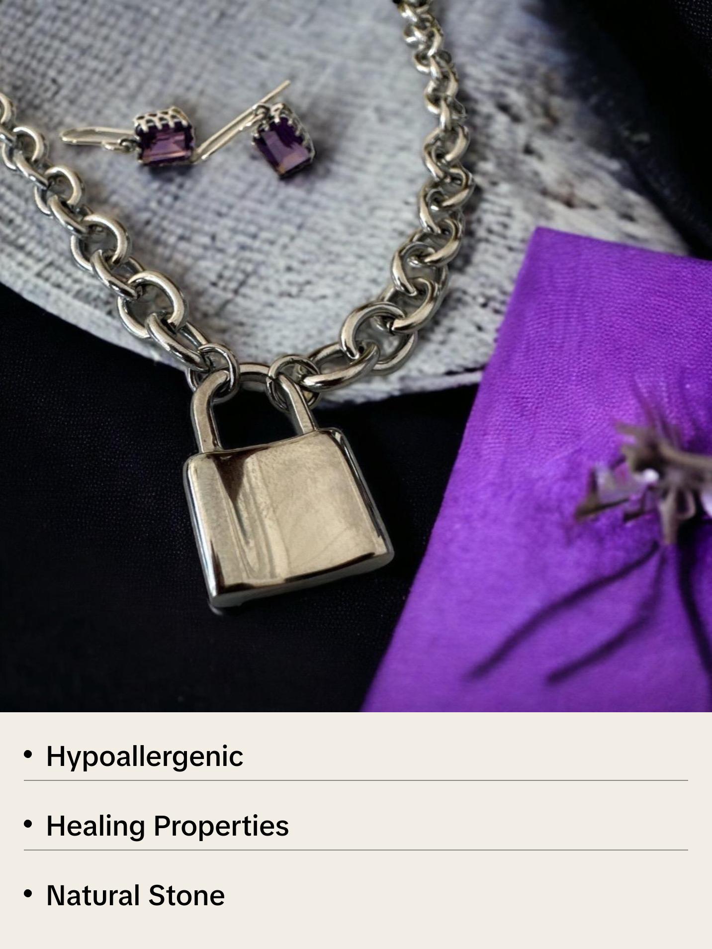 Amethyst Square Earrings for Women - Fashion Accessory