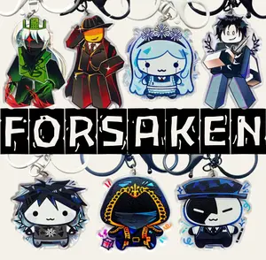 FORSAKEN Keychains, Roblox Forsaken Character - Two Time, Taph, 1x1x1x1 Kawaii Acrylic Keychains, Cute Accessories, Aesthetic Charm, Gift For Her, Backpack Keychain | Perfect for Backpacks, Keys and Gifts | High Quality and Customer Favorite Items