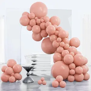 PartyWoo Dusty Pink Balloons 85pcs Different Sizes of 18 12 10 5 Inch Blush Pink Dusty Rose Boho Netural Balloon Arch Kit Garland for Baby Shower Princess Girl Birthday Party Decorations Pink-F01