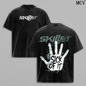 Skillet Sick Of It Vintage Band Washed T-Shirt, Washed Hoodie, Sweatshirt Graphic Tee Alternative Rock Music Fan Merch Gift