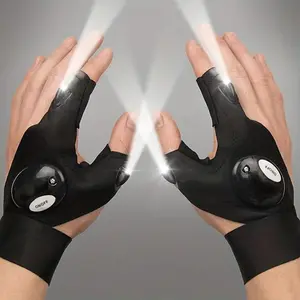 LED Glove Flashlight, Glowing Fishing Gloves, Emergency Repair Lighting Gloves Finger Light, Versatile Illumination Accessory