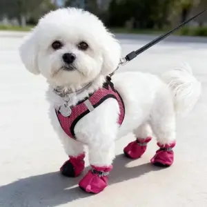 4-piece set of waterproof pet dog shoes, suitable for small cats and dogs like Chihuahuas, non-slip rain boots, pet boots, ideal for outdoor and garden use, keeps pets dry and safe, garden pet shoes, pet rain boots, pet shoes dog accessories pet stuff