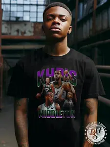 Khris Middleton Shirt for Men Women Vintage Basketball Shirt Bootleg T-Shirt Classic 90s Graphic Tee Gift for Cleveland Basketball fan