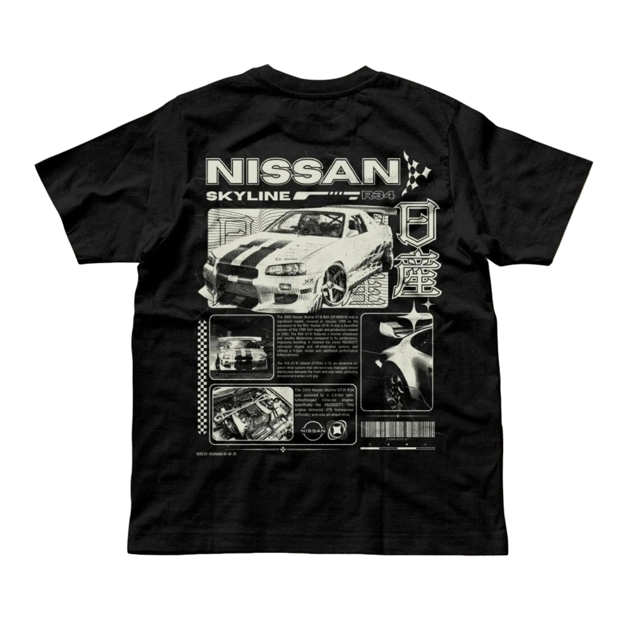 Men's Vintage JDM Car Graphic T-Shirt - Casual Cotton Streetwear Top, Short Sleeve Round Neck Menswear, Shortsleeve, Graphic Shirts, Men's T Shirts