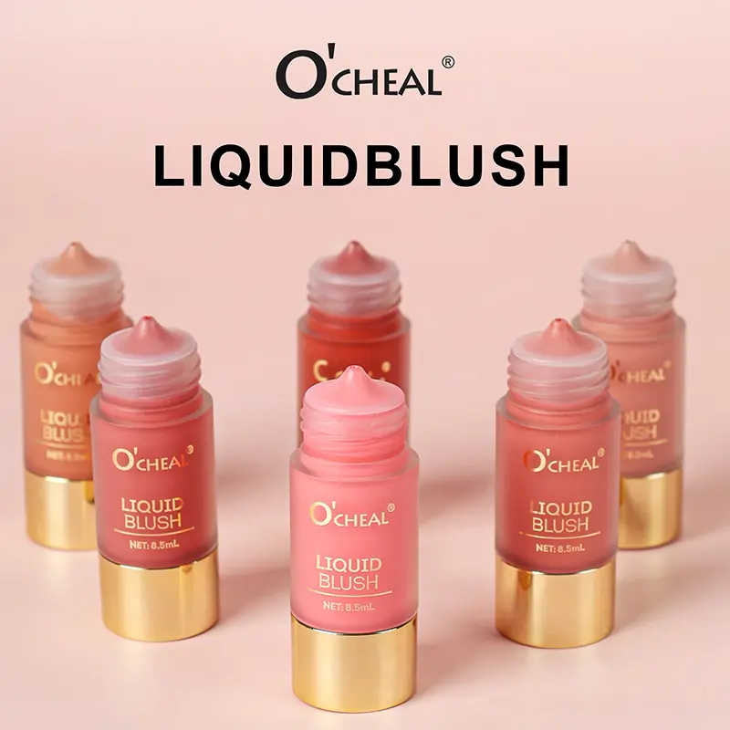 "12-hour makeup! O'CHEAL Liquid Blush: Waterproof and sweat-proof + Color-locking and antioxidant, no smudging or fading"