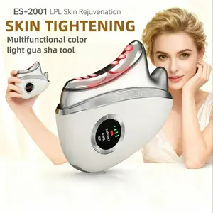 Microcurrent Facial Massager, Portable Electric Scraping Tool, Home Relaxation Device, Hot Function Abdominal Massager