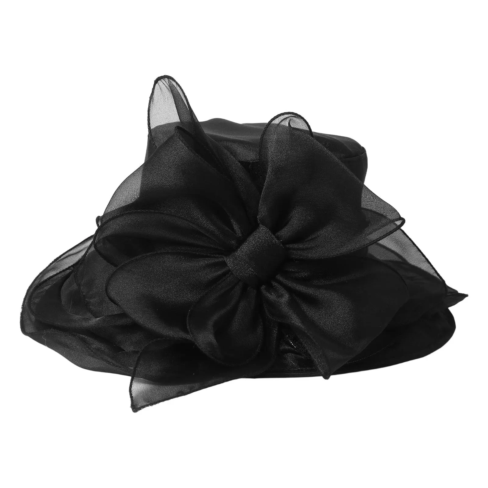 OIDEA Women's 3D Sculpture Ruffled Flower Organza Fascinator - Lightweight, Sun-Protective Wide Brim Sheer Derby Hat for Formal Events, Spring Summer Elegant Outfits, Hats For Women