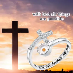 Mustard Seed Mountain Open Rings for Women – Faith Can Move Mountains Matthew 17:20 Christian Climbing Jewelry Inspirational Religious Gift for Christian Women, Believers & Outdoor Enthusiasts