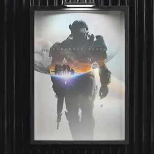 Halo Reach Canvas Poster Gaming Artworks High-Quality Canvas Print Video Game Wall Decor Gamer Gifts Solid Wood Frame Waterproof Design Artistic Elegance All-Scene Versatility