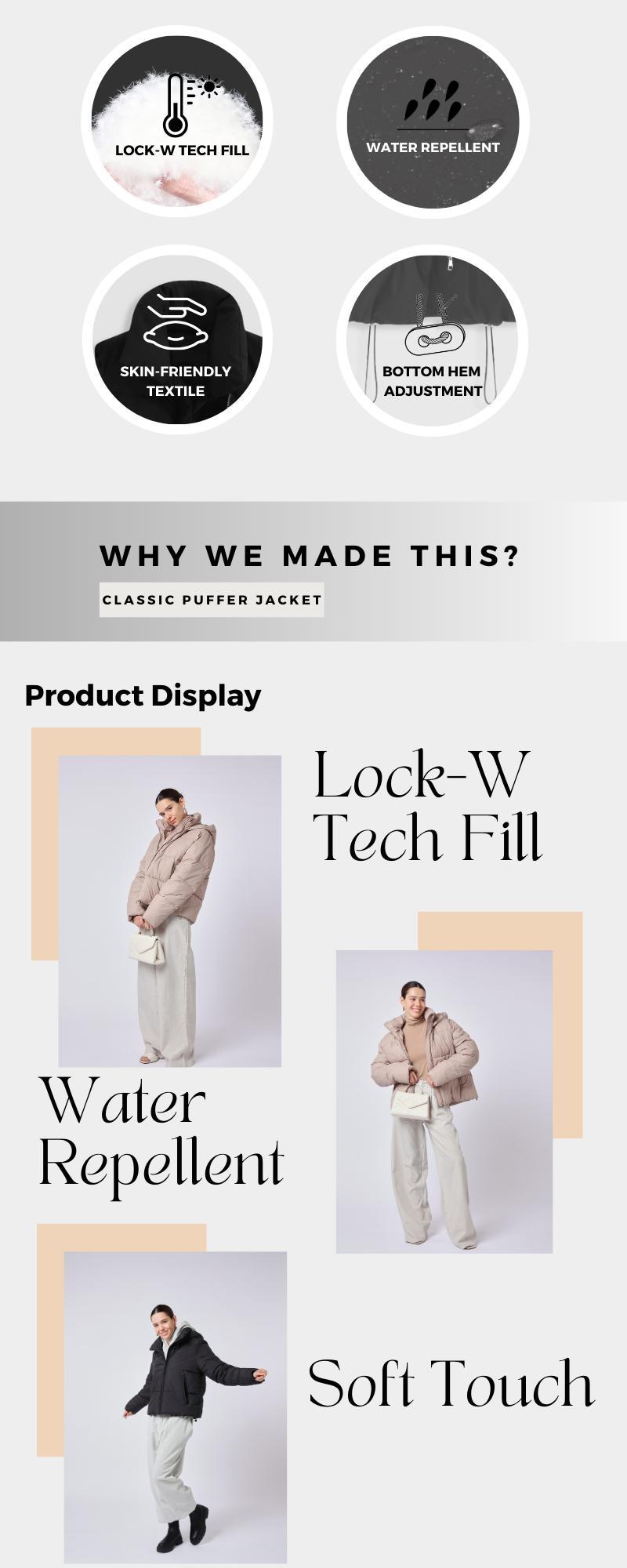 【Clearance Sale】PUFFIT Fitted Detachable Hooded Puffer Jacket, Men's Women's Winter Basic Warm Coat with Removable Hood Zip Deep Pockets #FallFreshness