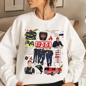 9-1-1 Television Show Sweatshirt, Evan Buckley T-Shirt, Bobby Nash Shirt, Movie Tee, 911 Movie Shirt, American TV Series