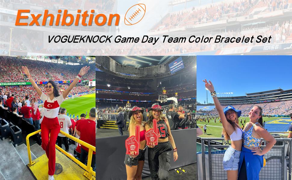 9 Pack Game Day Bracelets for Women Stackable Heishi Beaded Stretch Bracelet Football Sport Fan Bracelet Sports Game Team Jewelry Accessories Gifts 9 Pack Game Day Bracelets for Women Stackable Heishi Beaded Stretch Bracelet Football Sport Fan Bracelet Sports Game Team Jewelry Accessories Gifts