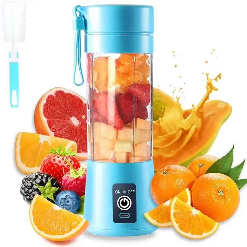 380ml Multifunctional Juicer Machine - Portable USB Rechargeable Mini Electric Blender, Household Kitchen Appliance, Rechargeable Fruit Juicer for Outdoor Picnic, Smoothie Shake Mixing