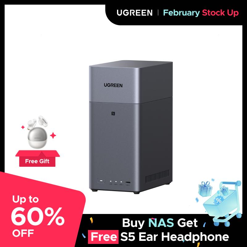 UGREEN NASync DH2300 2-Bay Desktop NAS, Support Capacity 60TB (Diskless), Remote Access, AI Photo Album, Beginner Friendly System, 4GB LPDDR4X RAM,1GbE, 4K HDMI, Network Attached Storage(Diskless),TikTokShopBlackFriday ,Tiktokshopstockup