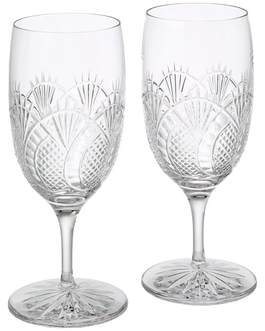 Waterford Set of 2 Seahorse Iced Beverage Glasses Waterford Set of 2 Seahorse Iced Beverage Glasses