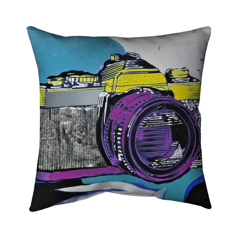 Begin Home Decor 5542-2020-MU1 20x20 in. Vintage Photography Design Decorative Outdoor Throw Pillow for Livingroom Home Decor