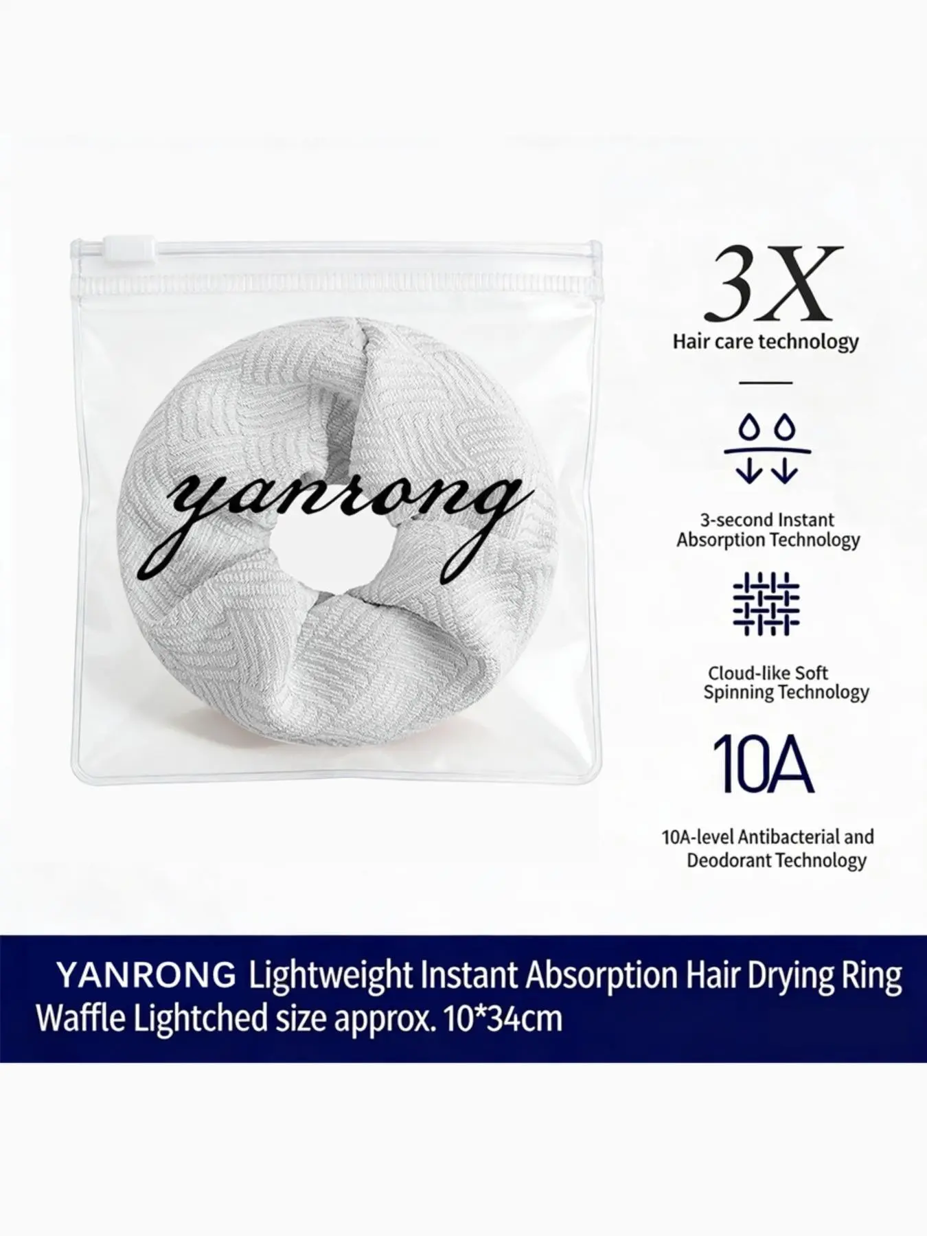 New Ultra-Absorbent Tech Hair Turban Scrunchie, Fast Drying & Extra Large Women Hair Ties, Stylish Hair Accessories, Hair Wrap
