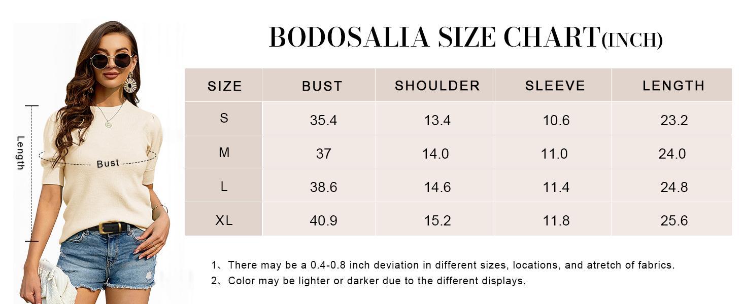 Saodimallsu Womens Puff Short Sleeve Sweater Casual Summer Crew Neck Pullover Tops Ribbed Knit Sweater Blouse SpringStatements Saodimallsu Womens Puff Short Sleeve Sweater Casual Summer Crew Neck Pullover Tops Ribbed Knit Sweater Blouse SpringStatements
