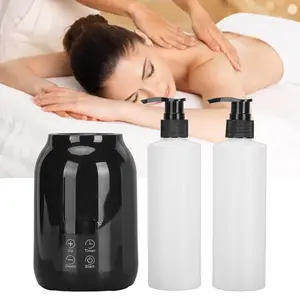 [LED Massage Oil Warmer] LED Display Temperature Regulator Massage Oil Heating Bottle, Essential Oil Warmer, Individual Lotion Warmer for Salon Barbershop