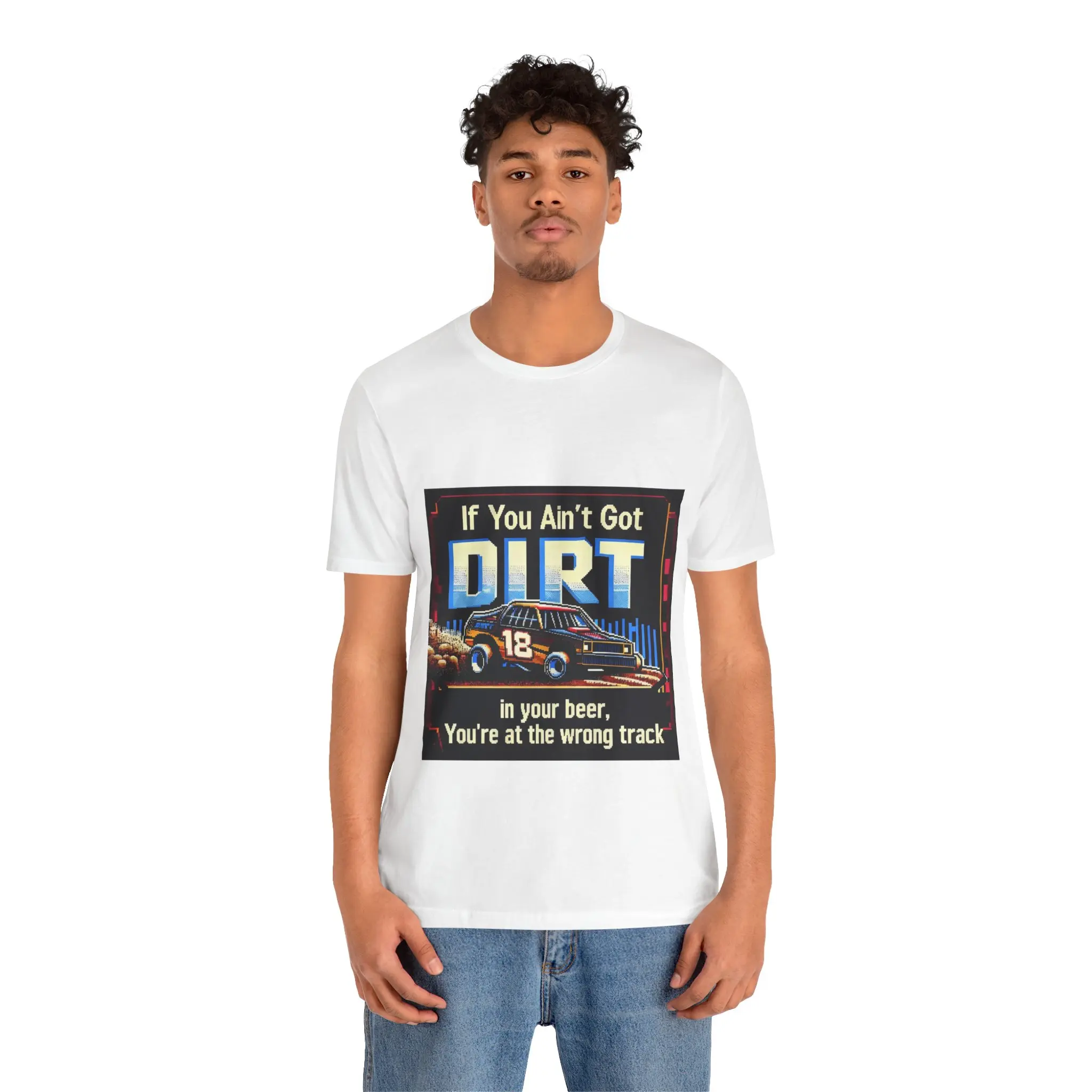Dirt Track Racing Unisex Tee, Race Fan Gift, Off-Road Dirt Lover Shirt, Racing Enthusiast Top, Speedway Racing Apparel  XS	S	M	L	XL	2XL	3XL	4XL Casual Cotton