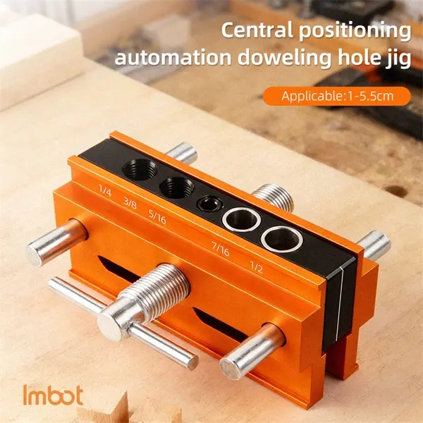 IMBOT Central positioning automation doweling hole jig Simple to use Choose the hole position and insert the needed bolt and drill it Easy and accuratefor straight holes drilling