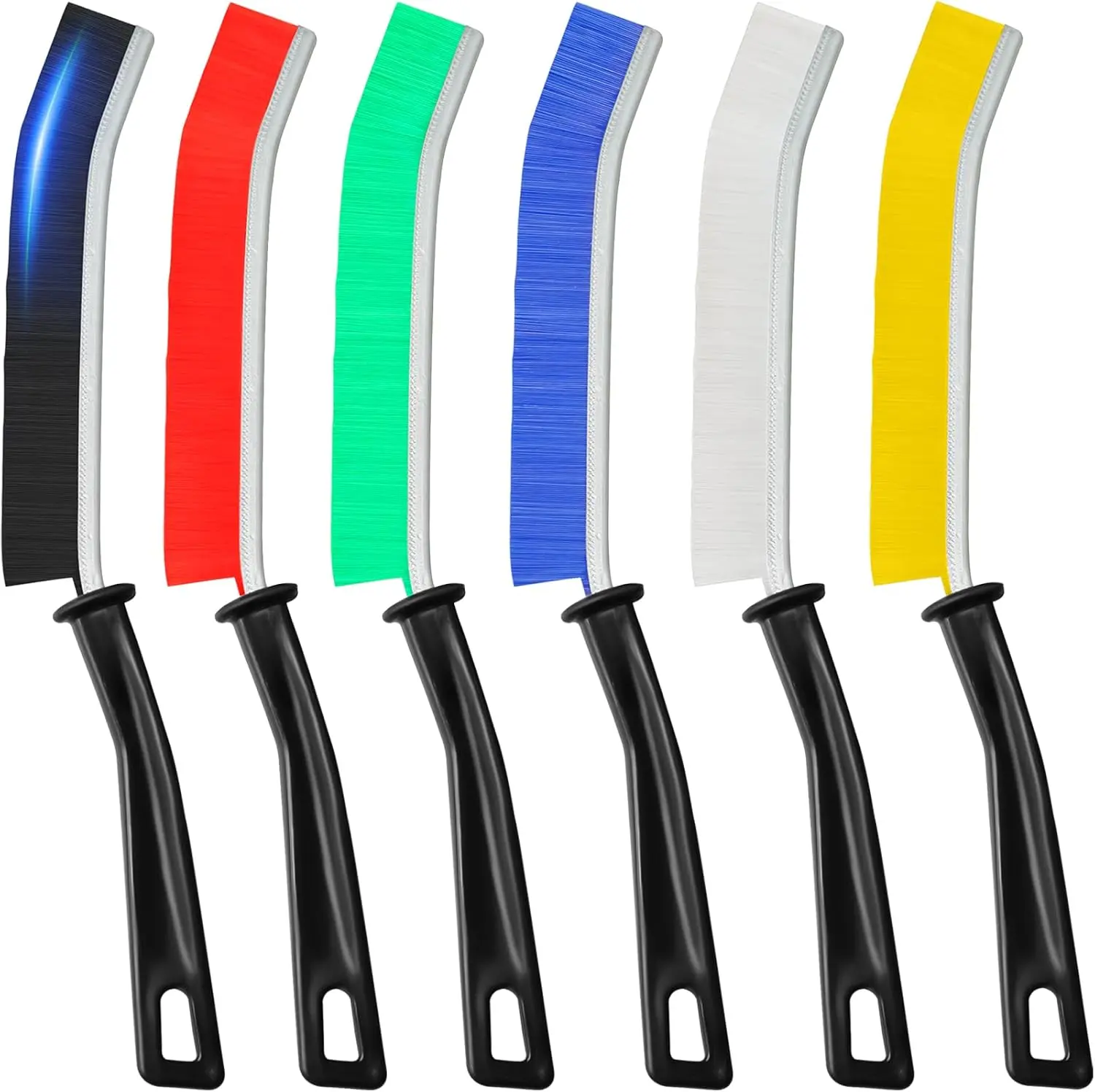 6-Piece Hard Bristle Crevice Brush Set – Deep Cleaning Tools for Grout, Faucets & Tight Spaces