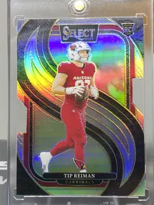 Tip Reiman Select Premier Level Prizm Rookie 2024 NFL Cardinals Sports Trading Card - Eye-Catching Holo Finish Modern Collectible Piece
