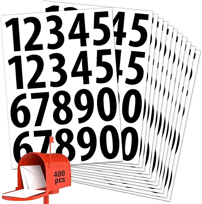 400 PCS Number Stickers