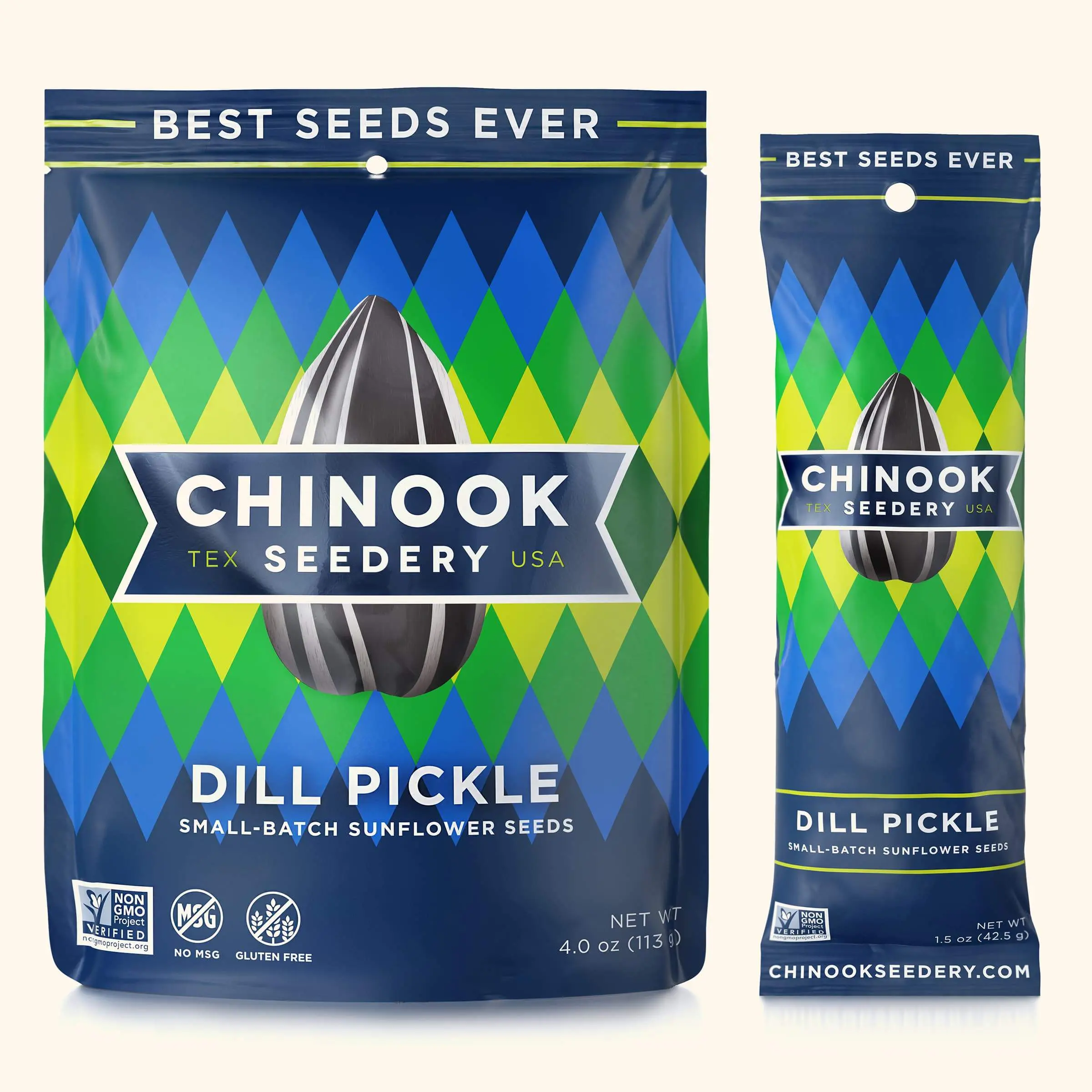 Chinook Seedery Dill Pickle Sunflower Seeds - 12-Pack 4oz Bags, Vegan, Gluten-Free, Non-GMO, Low Sodium, High Protein Healthy Keto Pantry Snacks