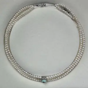 YTK159-40 4-5mm Pearl necklace fresh water pearls for birthday/anniversary/holiday /retirement/ graduation presents