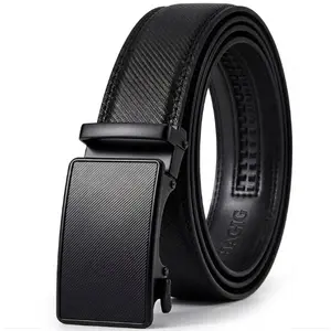HAGIG Men's Belt Leather Ratchet Belt for Men Dress Casual Every Day with Adjustable Buckle, Trim to Fit