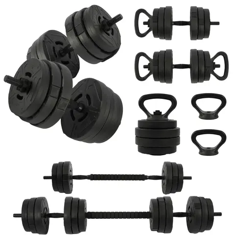 Fitvids 4 in 1 Adjustable Dumbbell Set, 60lbs Free Weights Set with Connector