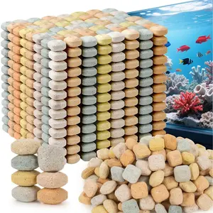Aquarium Bio Filter Media - 300g Ceramic Rings Balls, Porous Bio Media Brick for Fish , Pond & Canister Filter, High Porosity Macaron Color (10oz)