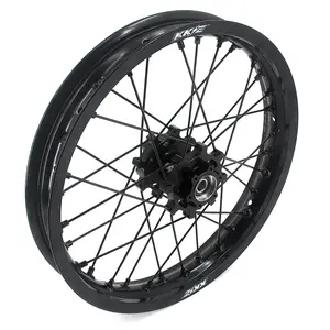 KKE 1.85x16" Rear Wheel Rim for SurRon Light Bee X 2019-2025 6082-T6 Aluminum CNC Hub 7050-T6 Gloss Black Rims High-Quality Iron Spokes DOT Approved