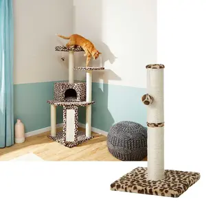 Bundle:  21-in Sisal Scratching Post with Toy, Cheetah + 52, with scratching posts