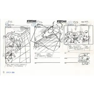 Jim Lee Wildc.a.t.s. Wildcats Production Animation Storyboard Nelvana 1994-5 D1-080