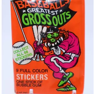 1988 Leaf Baseball’s Greatest Grossouts Wax Pack (9 Stickers)