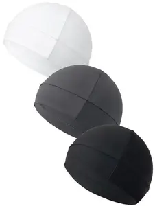 3Pcs Skull Caps Soft Lightweight Beanie Hats Moisture Wicking Stretchy Breathable Helmet Liner for Men