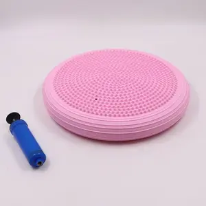 Thickened Anti-Burst Inflatable Yoga Mat & Balance Ball, 2-In-1 Balance Pad with Massage Texture, Core Training & Balance Trainer