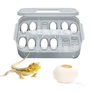 Small Reptile Egg Incubator 12-Grid Professional Breeding Box with Egg