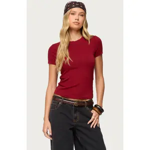 Edikted Women's Daphney Ribbed T-Shirt