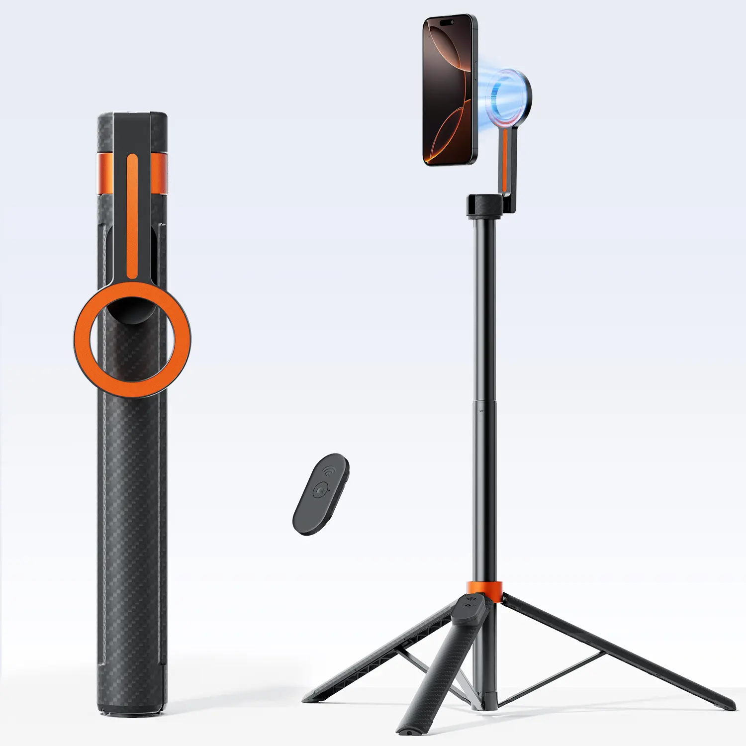 Weilisi Magnetic Selfie Stick Tripod with Remote, 65" Phone Stand Compatible with iPhone 11-16 & Android, All-in-One for Stable Videos & Photos (Includes Metal Ring) #BestXmasGift
