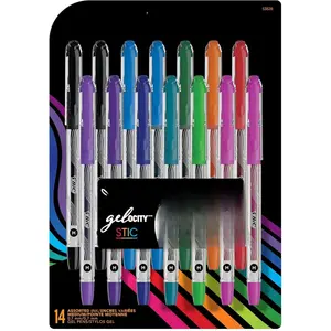BIC Gel-ocity Smooth Stic Gel Pen, Medium Point (0.7mm), Assorted Colors, 14-Count, Vibrant and Smooth Gel Ink Pens