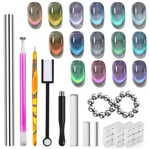Mother Day Gift 55pcs Nail Magnet Kit – Strong Gel Polish Magnetic Tools for Nail Art, Salon & DIY Home Use