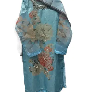 3 pieces embroidered suit for partywear Formal Womenswear Dress