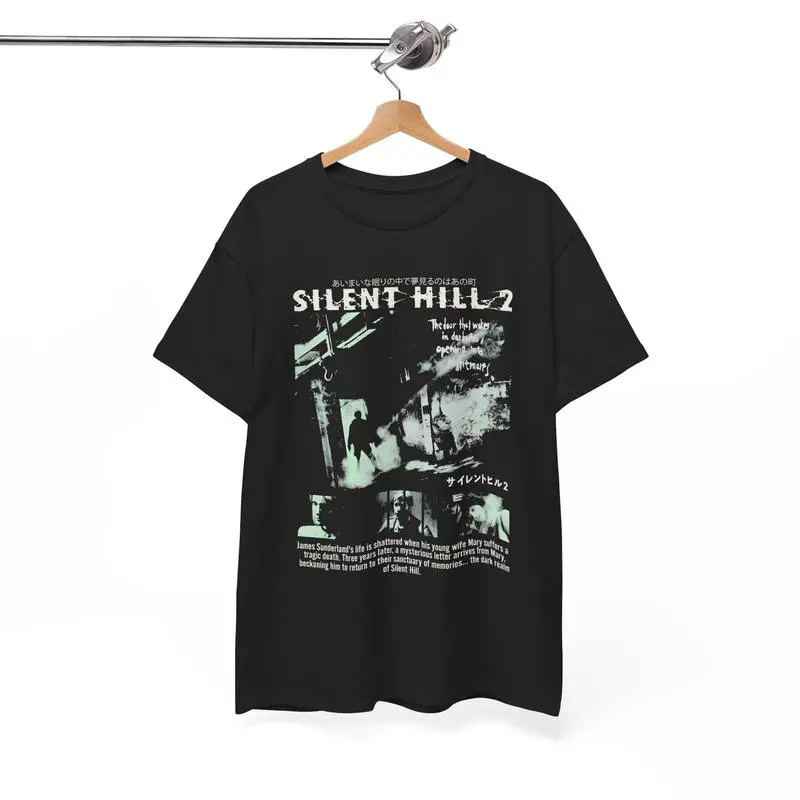 Men's Silent Hill 2 Retro Print Cotton T-Shirt - Menswear Tee